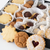 Assortment of various Viennese cookies in cookie box